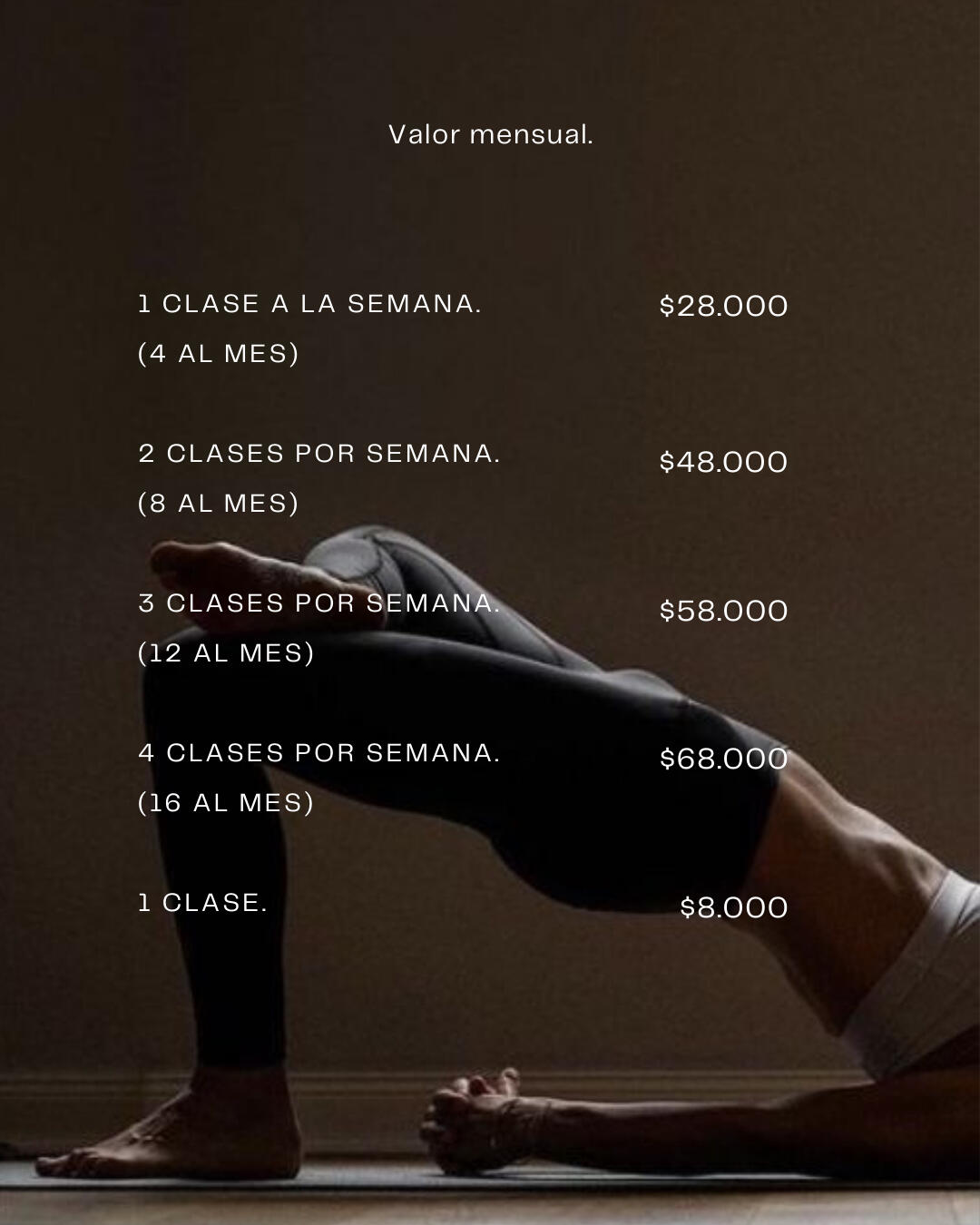 Nuestros horarios.